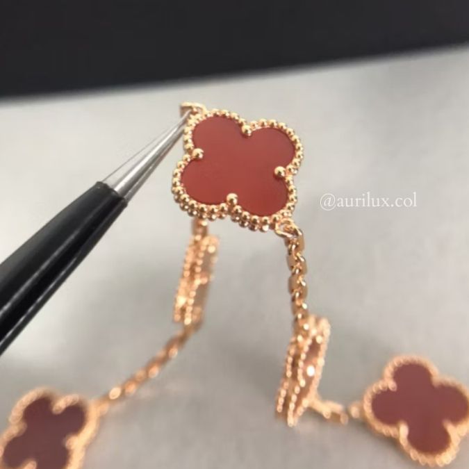 Pulsera Van Cleef Trébol de Lujo 🍀 Acero Premium