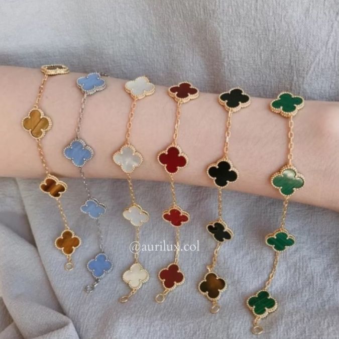 Pulsera Van Cleef Trébol de Lujo 🍀 Acero Premium