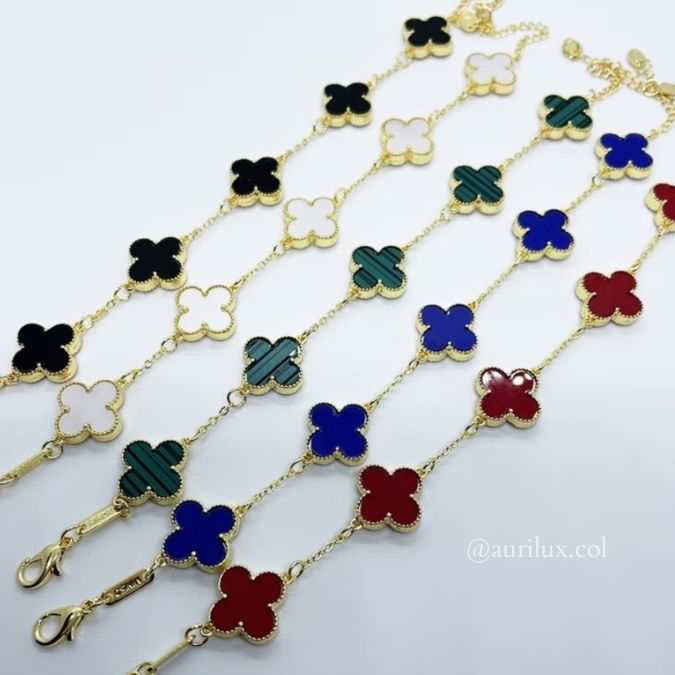 Pulsera Van Cleef Trébol de Lujo 🍀 Acero Premium