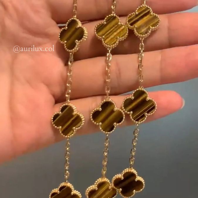 Pulsera Van Cleef Trébol de Lujo 🍀 Acero Premium