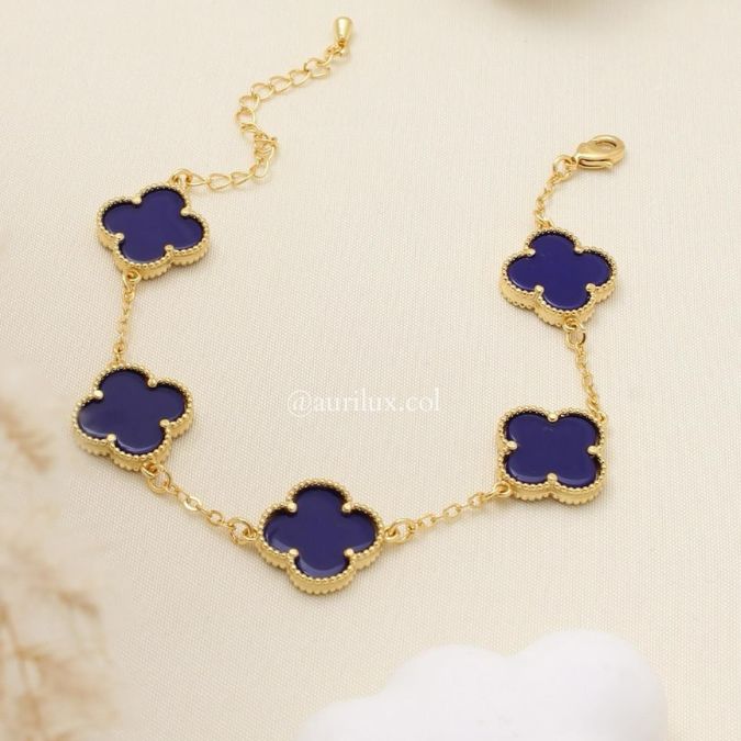 Pulsera Van Cleef Trébol de Lujo 🍀 Acero Premium