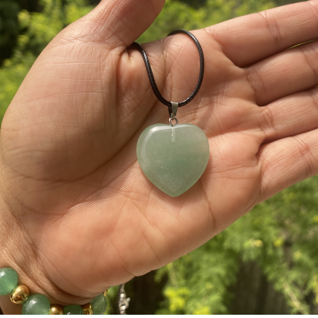Cadena + Dije & Pulsera - Aventurina y Jade