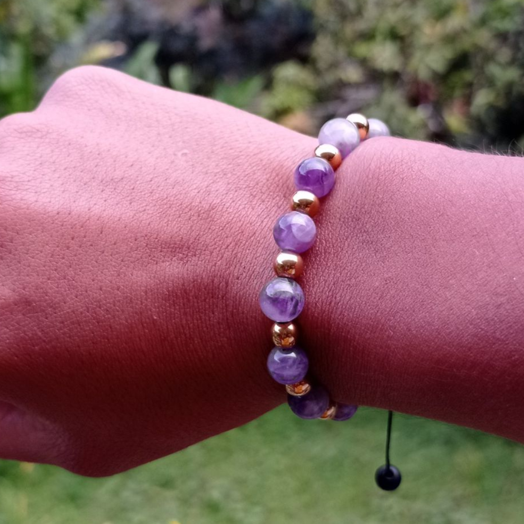 Cadena + Dije & Pulsera - Amatista