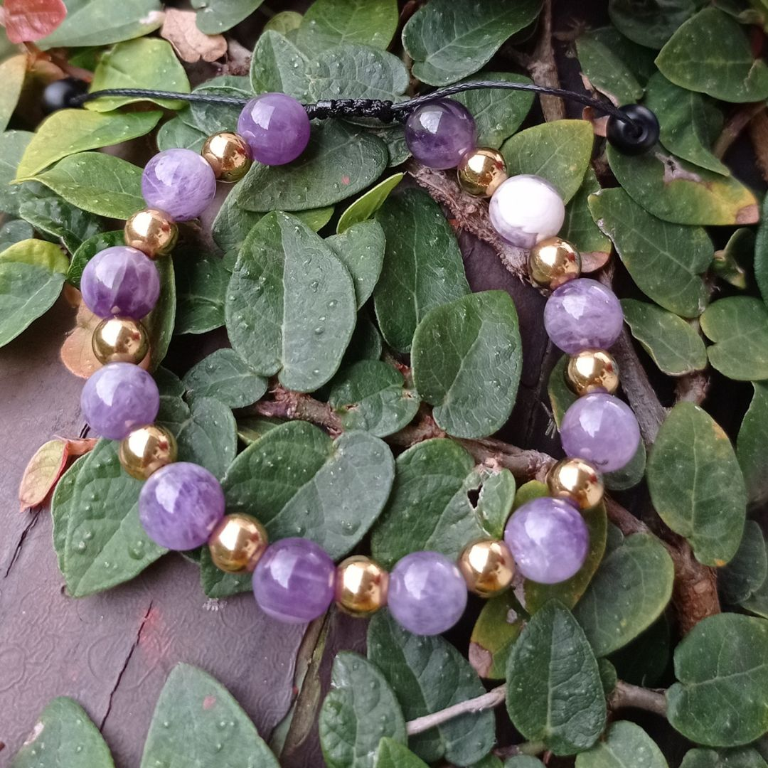 Cadena + Dije & Pulsera - Amatista