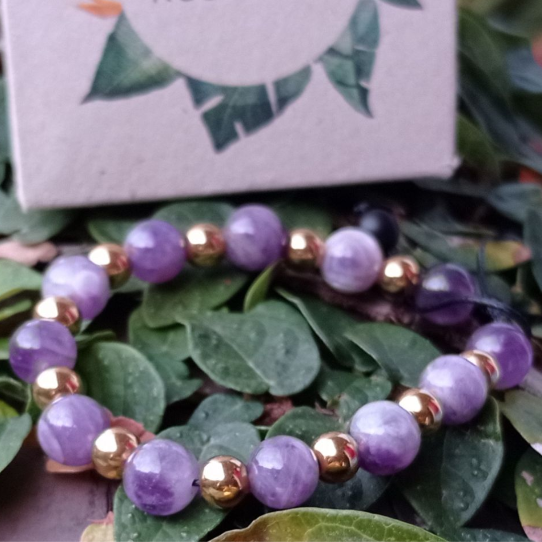 Cadena + Dije & Pulsera - Amatista
