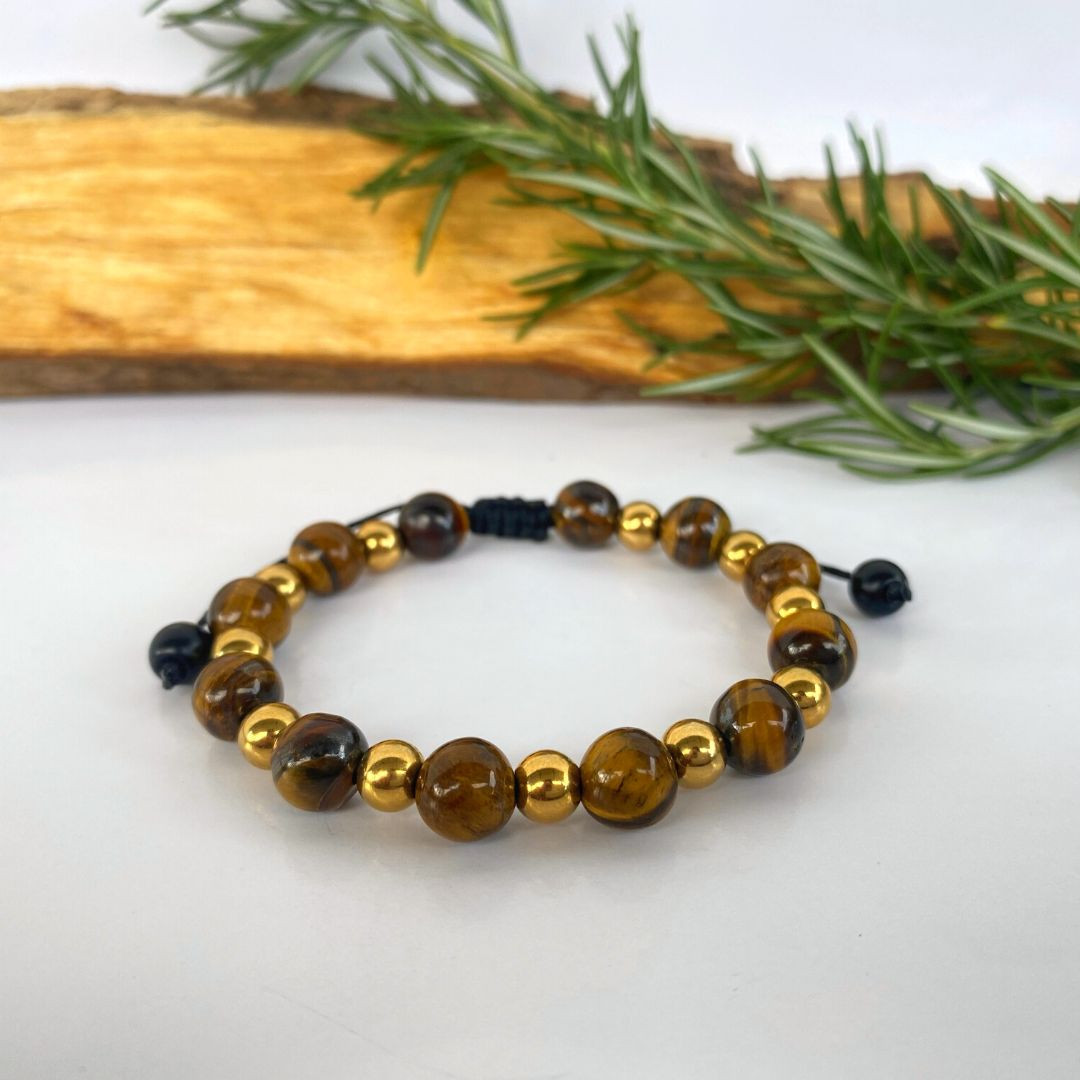 Cadena + Dije & Pulsera - Ojo de Tigre