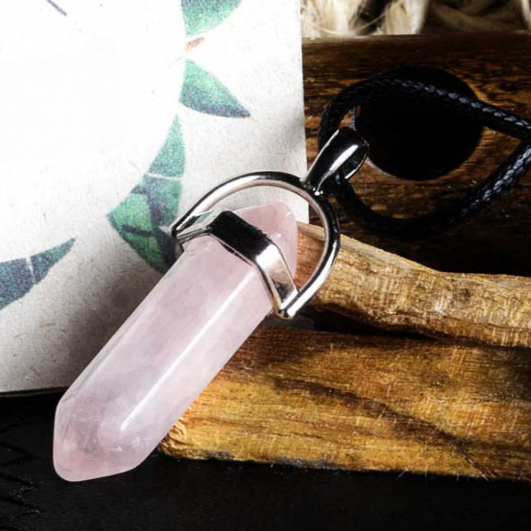 Cadena + Dije & Pulsera - Cuarzo Rosa