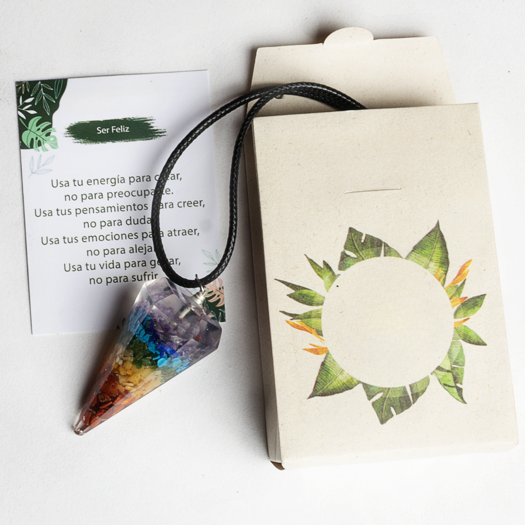 Cadena + Péndulo 7 Chakras