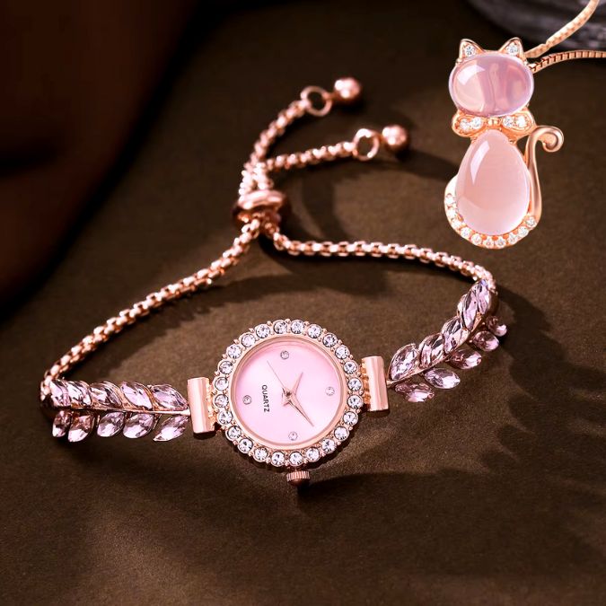 DUO FELINO™ Cadena de Gato y Reloj Elegante