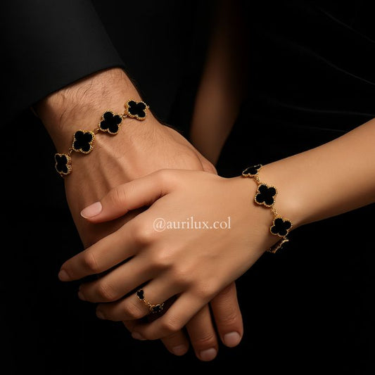 Pulsera Van Cleef Trébol de Lujo 🍀 Acero Premium