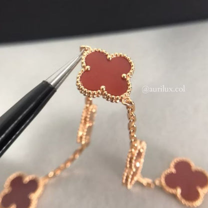 Pulsera Van Cleef Trébol de Lujo 🍀 Acero Premium