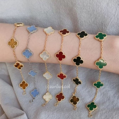 Pulsera Van Cleef Trébol de Lujo 🍀 Acero Premium