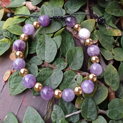 Cadena + Dije & Pulsera - Amatista