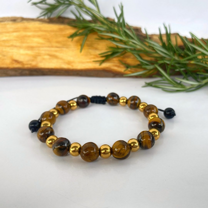 Cadena + Dije & Pulsera - Ojo de Tigre