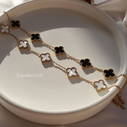 Pulsera Van Cleef Trébol de Lujo 🍀 Acero Premium