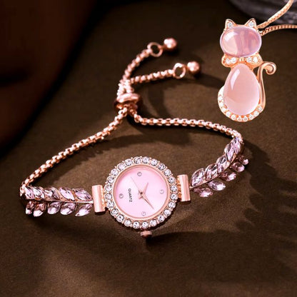 DUO FELINO™ Cadena de Gato y Reloj Elegante